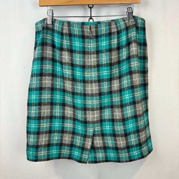 Plaid Wool-Blend Talbots Skirt - Picture 3 of 7